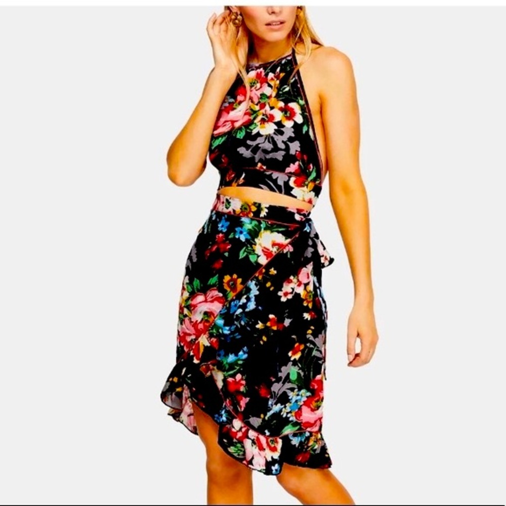 FREE PEOPLE summer skirt & crop set NWT